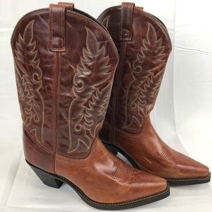 Laredo Brown Heeled Boots